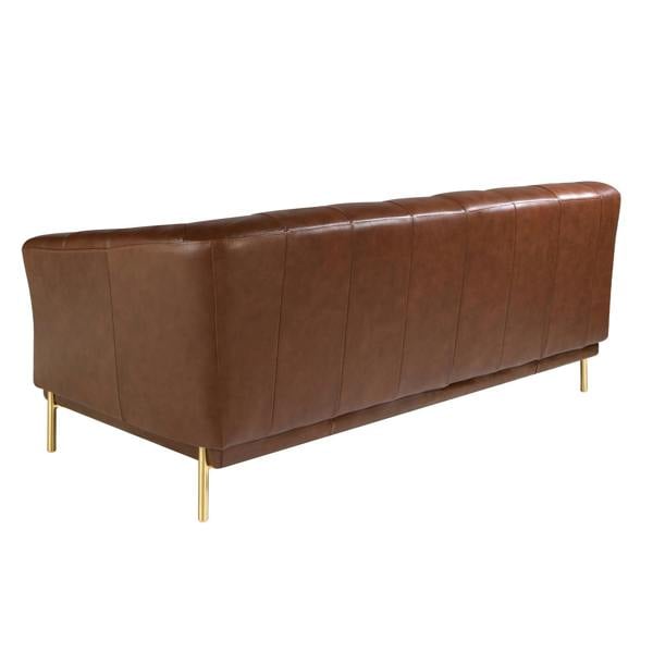 Angel Cerdá Chester sofa in cognac brown leather 6139/6140