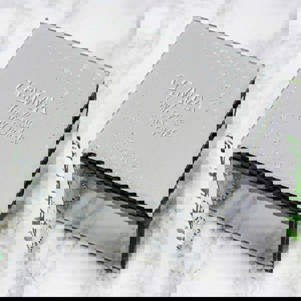 Personalised Memento Company Personalised Diamante Name & Message Glass Trinket Box