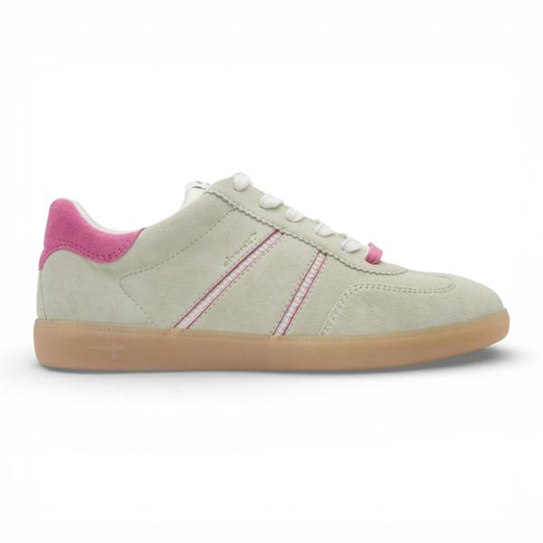 Tamaris Women's Green Pink Leather Trainers Sneaker Shoes