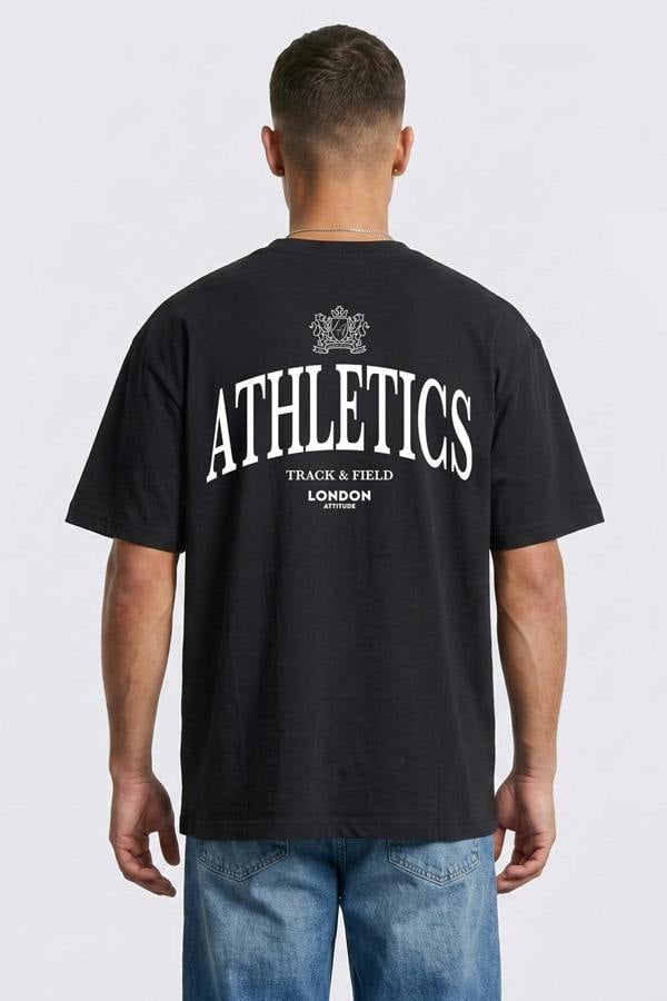 London Attitude Athletics Premium Graphic T-Shirt in White Print