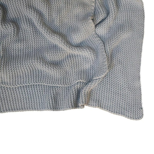 Artisan Furniture Double Blue Knit Throw