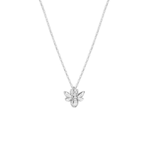 Spero London Sterling Silver Bee Pendant Chain Necklace