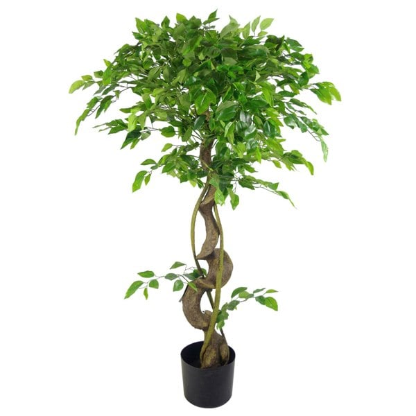 Leaf 120cm Twisted Trunk Artificial Japanese Fruticosa Style Ficus Tree