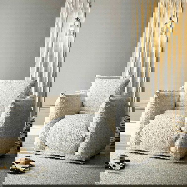 Isabella Two Seater, Three Seater Sofa, Boucle Or Velvet, White-Weilai Concept-Weilai Concept