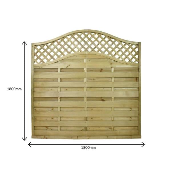 Snowdon Timber Omega Lattice Top Fence Panel (W) 1.8m (H) 1.8m