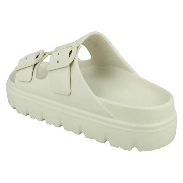 Spot On Ladies Spot On Casual Buckle Detail Sliders Sandals F12101