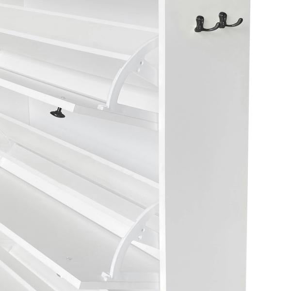 HYGRAD BUILT TO SURVIVE Shoe Storage Cabinet Flip Doors Type Entryway Shoe Rack Storage Organizer Footwear Organiser Space-saving w/ 3 Drawers