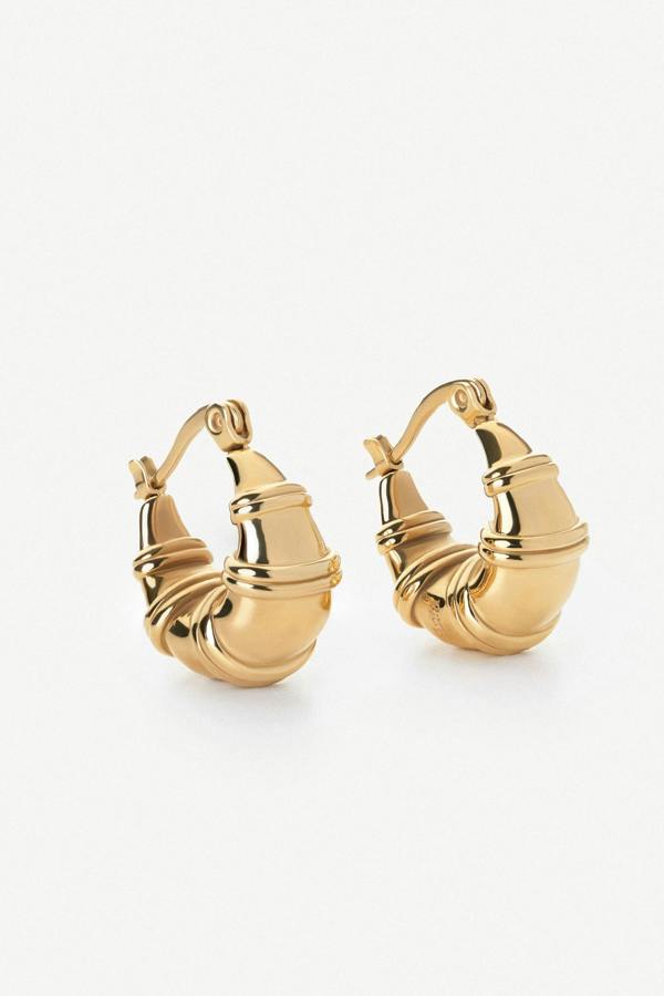 Elk & Bloom Small Chubby 14K Gold Teardrop Drop Studs