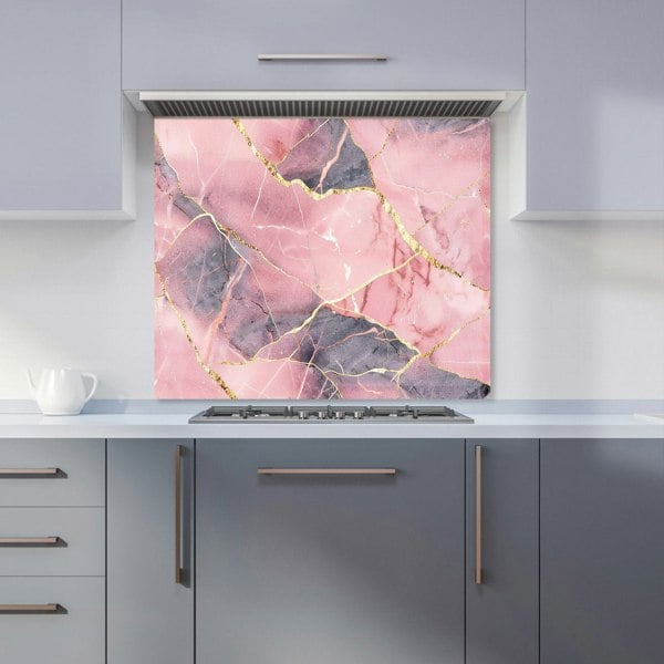 Warren Reed - Designer Rose And Gold Marble Effect Kitchen Splashback