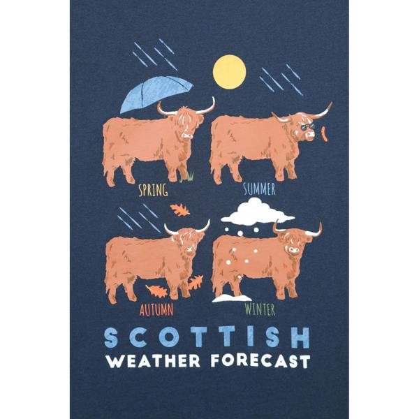 Mountain Warehouse Womens/Ladies Scottish Weather Forecast T-Shirt - Navy - 