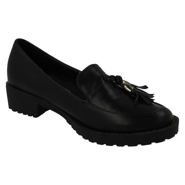 Spot On Girls Spot On Tassel Trim Loafer Flat