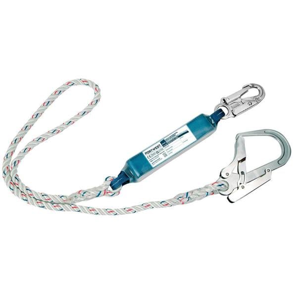 Single 1.8m Lanyard With Shock Absorber Portwest