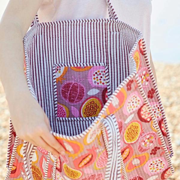 Paper High Fair Trade Pomegranate Quilted Cotton Tote Bag