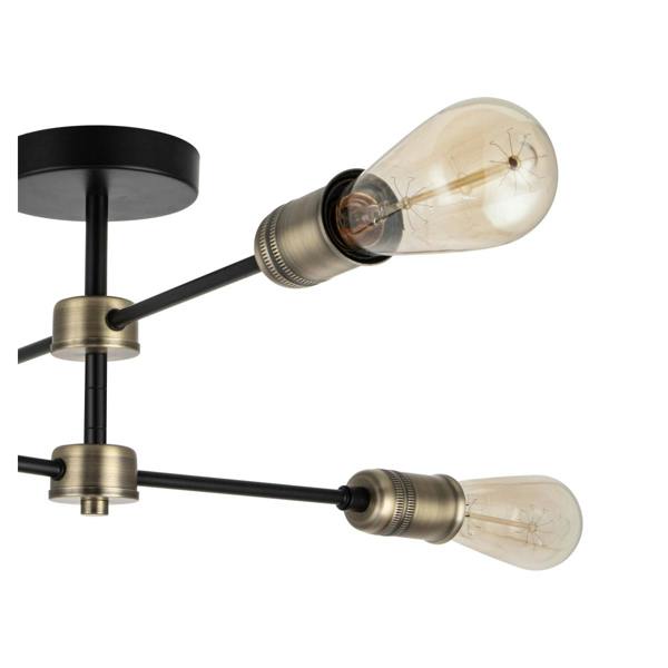 COSYLYTE Linton 4 Light Brass Adjustable Ceiling Light