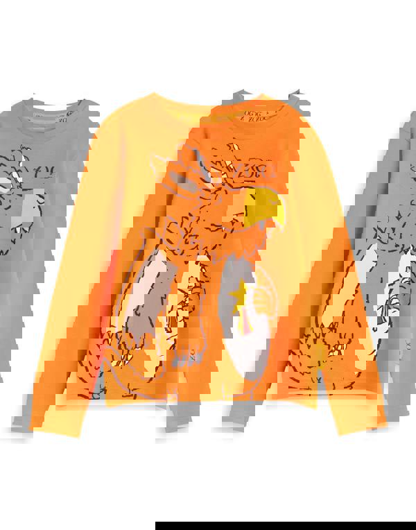 Gruffalo & Friends Zog Unisex Kids Orange Character Long Sleeve Long Leg Pyjama Set