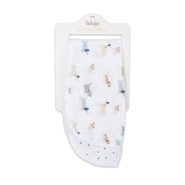 Lulujo - Cotton Muslin Winding Cloth - Puppy Dog & Stars 2 pack