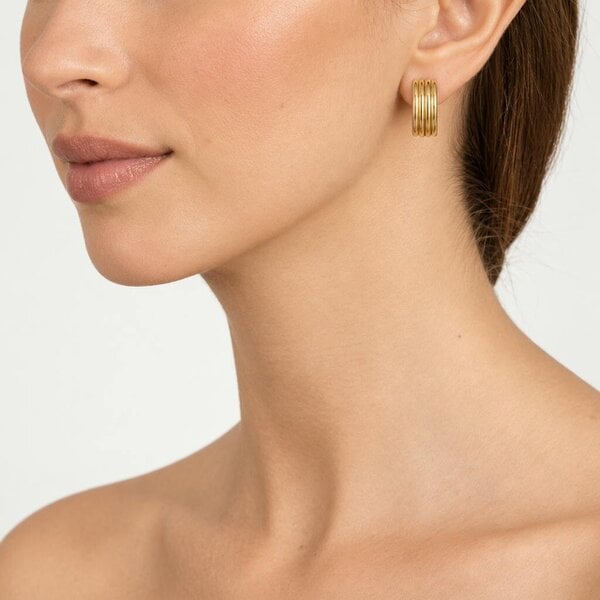 Cachet London Callen Gold Clip On Earrings