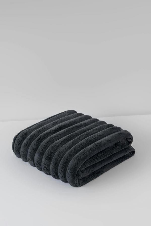 Big Cord Teddy Charcoal Throw 150x200cm