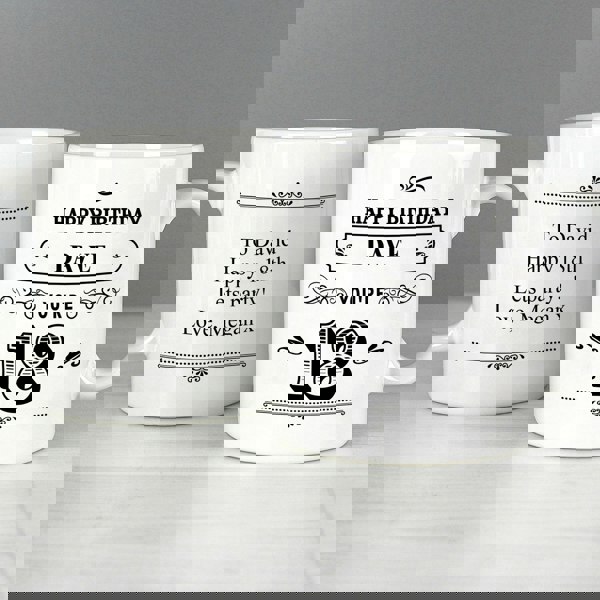 Personalised Memento Company Personalised Birthday Vintage Typography Mug