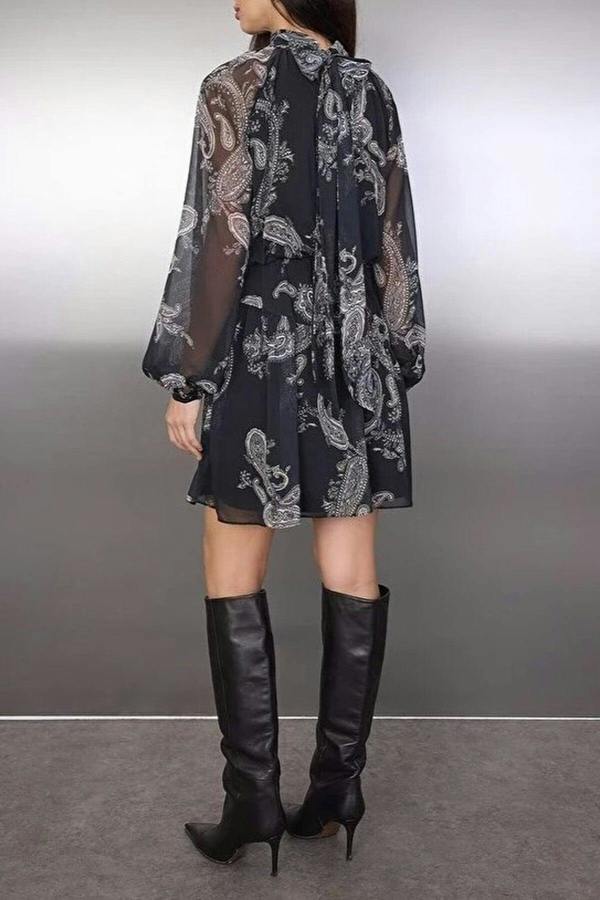 WOVCOR Mini Chiffon Lined Woven Dress