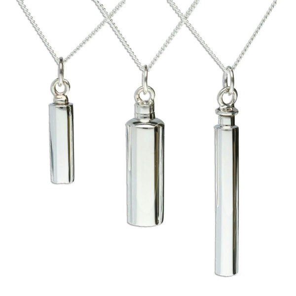 Christopher James of London Sterling Silver Urn Cremation Ashes Pendants With Optional Engraving & Chain
