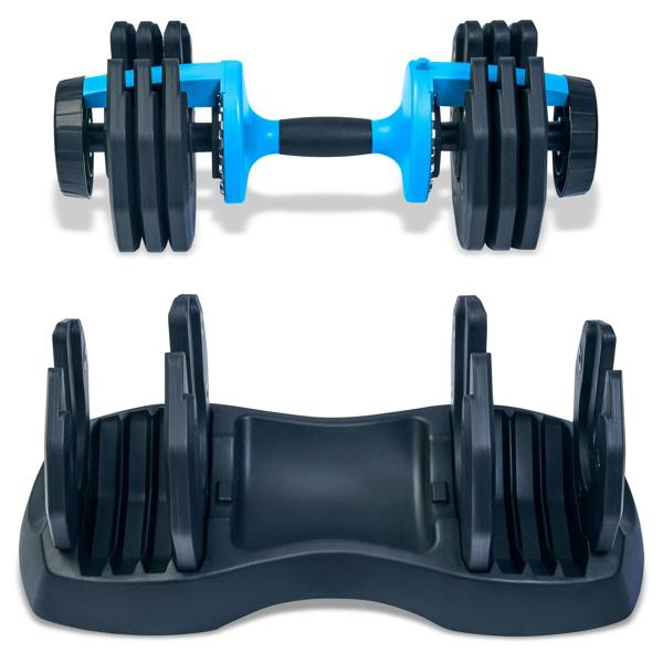 Homeology Urban25 Adjustable Smart Dumbbell 2.5kg to 25kg Single Home Fitness Training Weights Black Blue