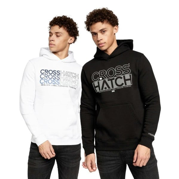 Crosshatch Mens Englow Hoodie (Pack of 2) - Black/White