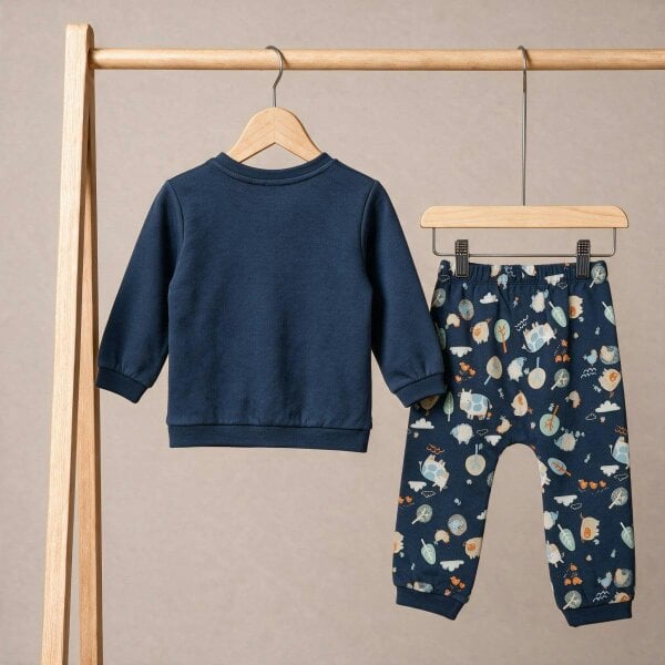 Mini Cuddles Farmyard Friends T-Shirt & Joggers (Navy)