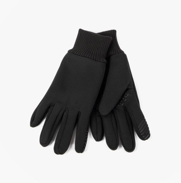 Totes Toasties THERMAL DOUBLE LINED KNITTED Mens Touchscreen Gloves Black
