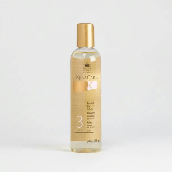 KeraCare bottle of essential oil on a white background