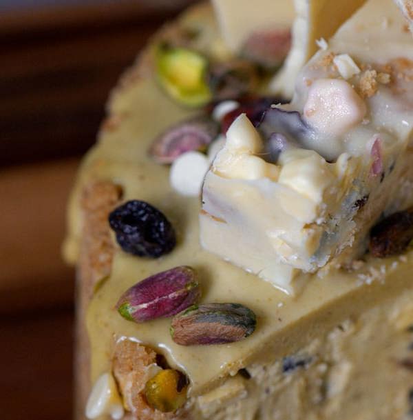 Pleese White chocolate and pistachio rocky road