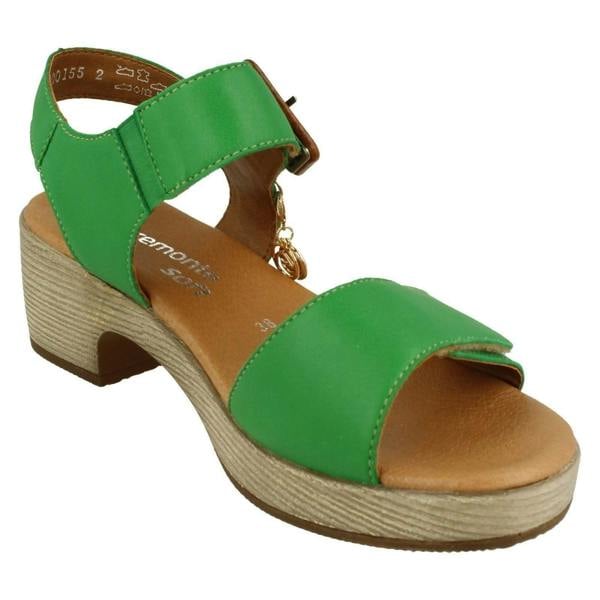 Rieker Ladies Remonte Adjustable Sandals With A 5 cm Block Heel D0N52