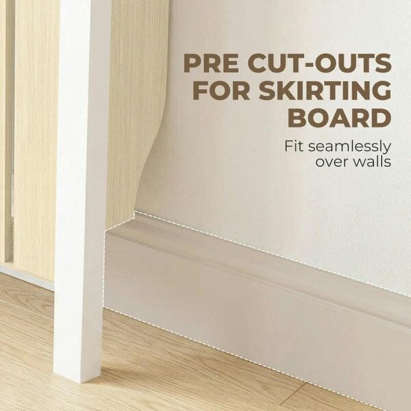 Bobobiy 93 x 88.5cm Rustic-Look Radiator Cover - Oak