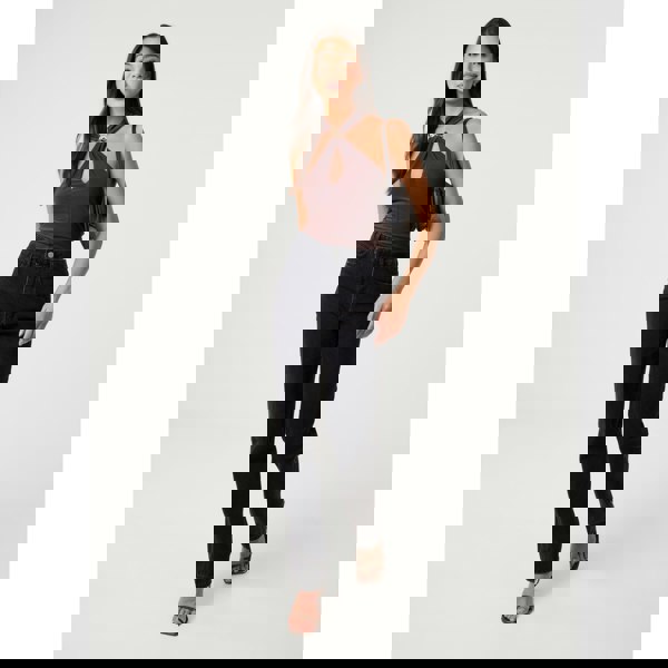 Pink Vanilla Keyhole Halter Top