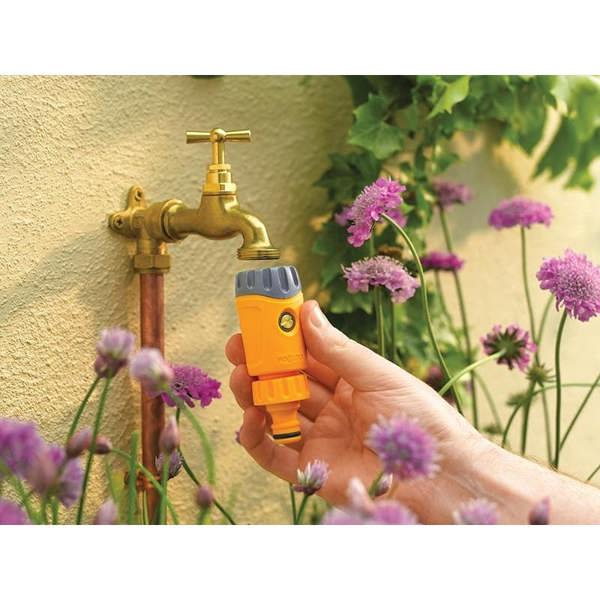 Hozelock 2181 Non-return Valve Tap Connector 1/2 - 5/8in Bsp - Multi Colour - 