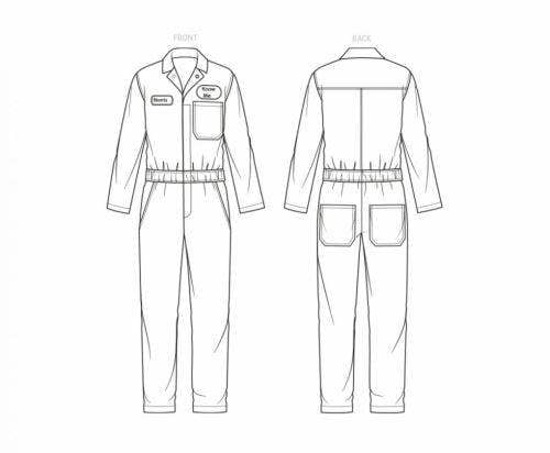 Know Me Sewing Pattern 2012, Jumpsuits for Men, AA (34-36-38-40-42) - Intermediate