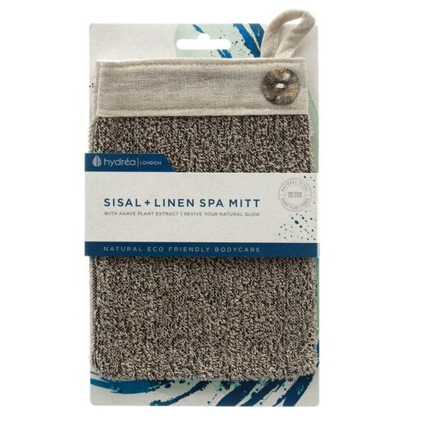 Hydréa London Sisal + Unbleached Linen Spa Mitt