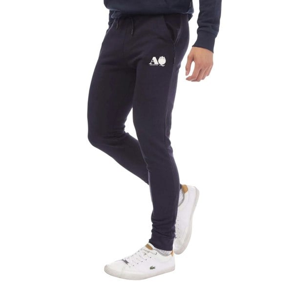 Aquascutum Mens Logo Jogging Bottoms - Navy