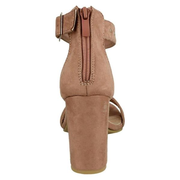 Spot On Ladies Spot On Mid Chunky Heel Sandals