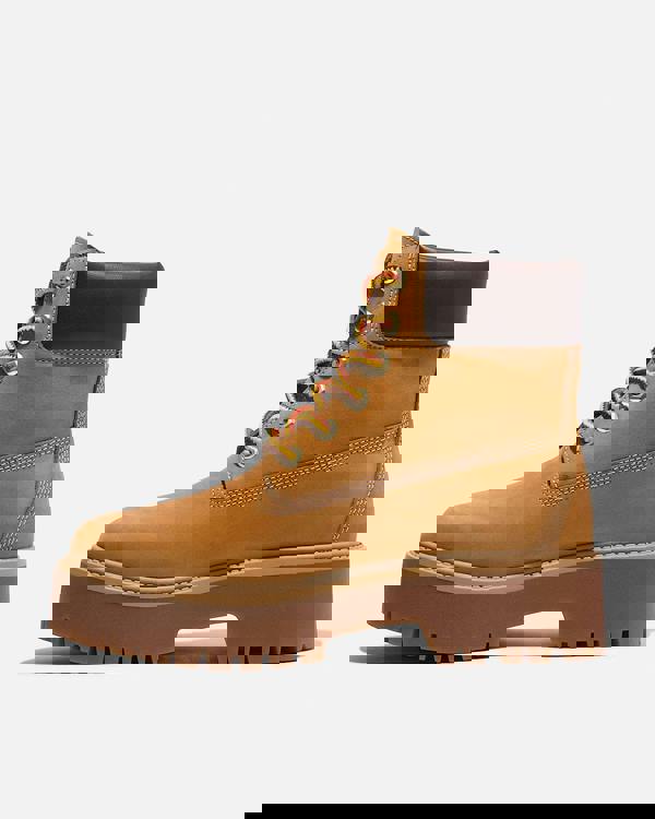 Timberland Stone Street Womens 6-Inch Waterproof Platform Boot - Wheat - CHO - Designer Womens Platform Boots