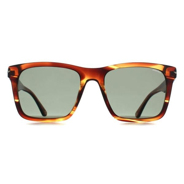 Police Sunglasses SPLN35 Champ 9 09N3 Shiny Striped Brown Green