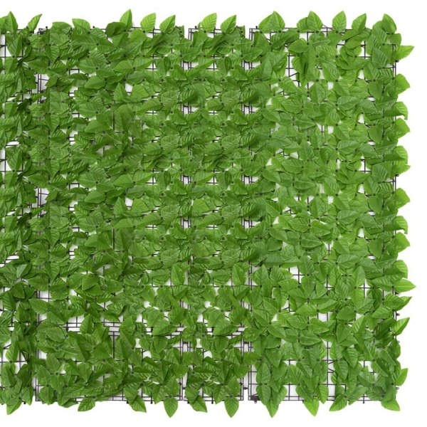 Berkfield Balcony Screen with Green Leaves 400x150 cm