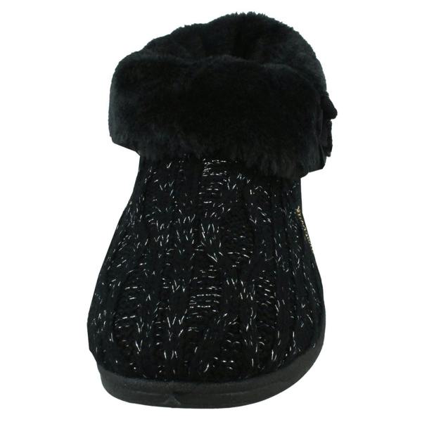 Rose Bank Ladies Rose Bank Memory Foam Knitted Bootee Slipper Karen