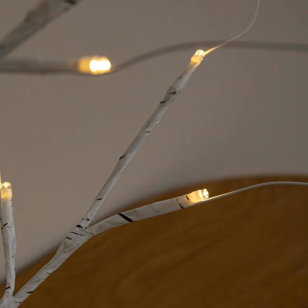 Samuel Alexander 60cm Battery Powered Light Up Christmas Birch Tree with 24 Warm White LEDs