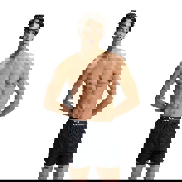 Boss Mens Cotton Pyjama Shorts (Pack of 2) - Dark Blue - 