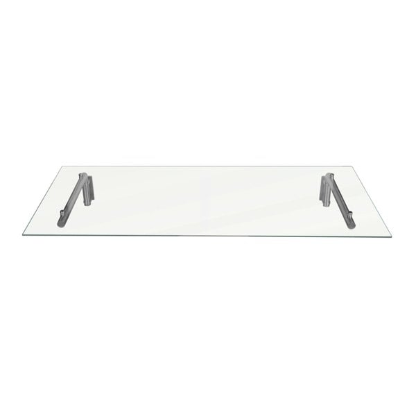 Monstershop Glass Door Canopy & Brackets - 120cm W x 80cm D