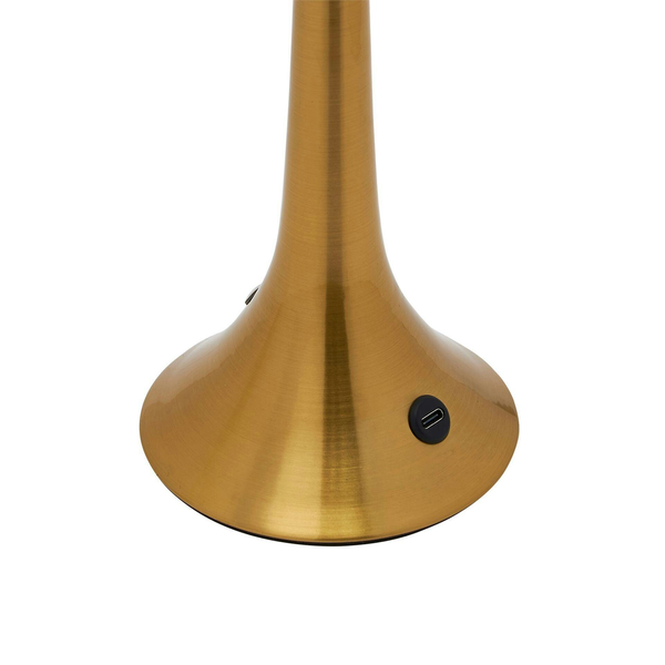 Hestia Crystal USB LED Touch Table Lamp with Bronze Base & Trim