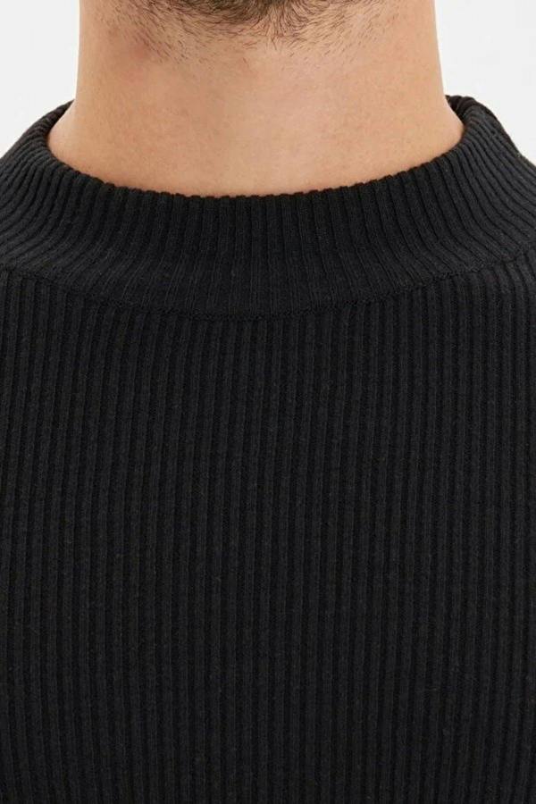 WOVCOR Half Turtleneck Ribbed Knit Men's Sweater