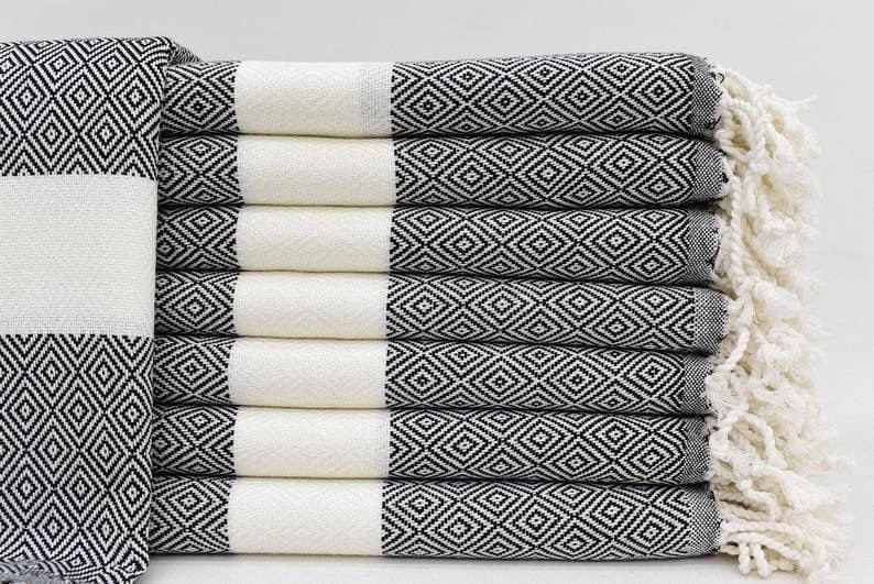 Black & White Hammam towel