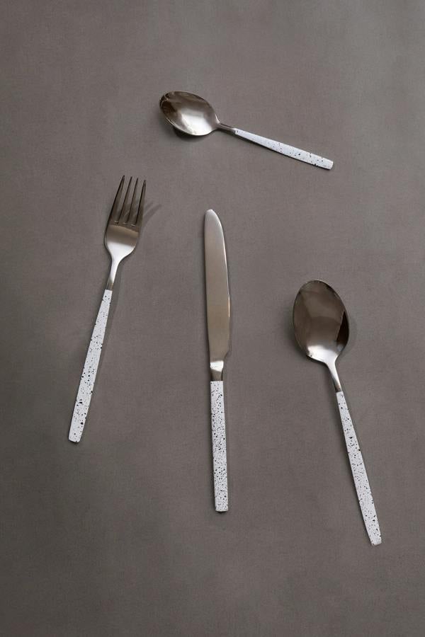 Interiors by Premier Avie 16 Piece Granite Pattern Cutlery Set